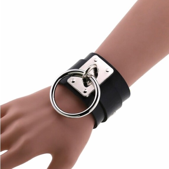 Wide Cuff Leather Bracelets Punk Gothic Rock Unisex Bangles Bracelet Wristband - Picture 5 of 7